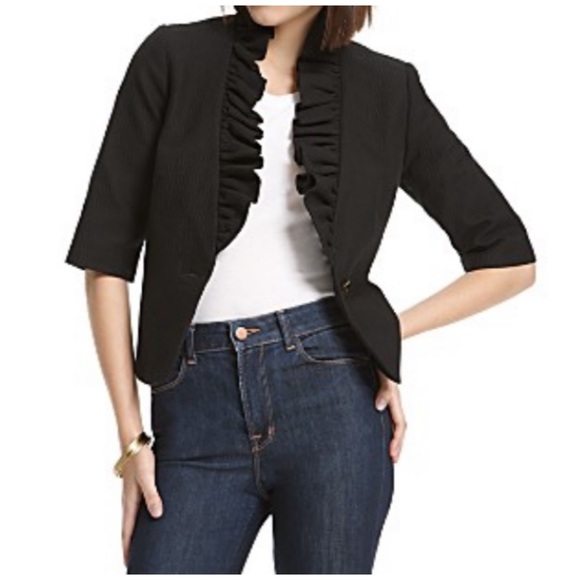 Milly | Jackets & Coats | Milly Ruffled Cotton Pique Jacket In True ...